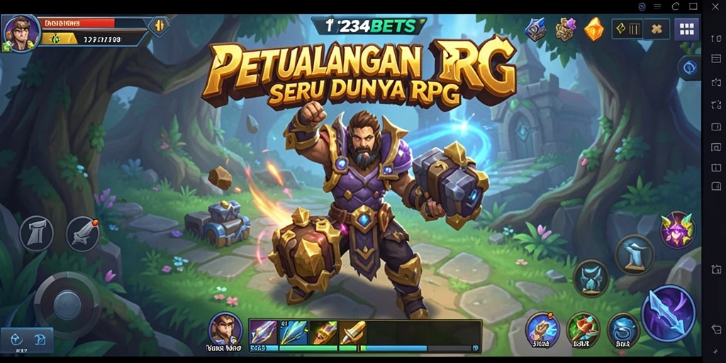 Tangkapan layar menunjukkan aksi seru dalam permainan RPG 1234BETS.