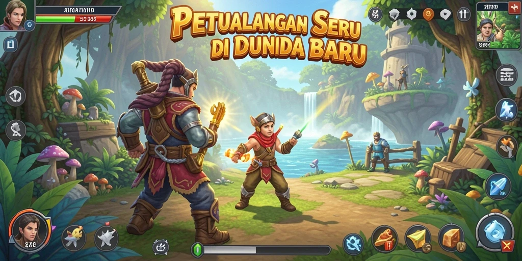 Screenshot gameplay <strong>8768</strong> menunjukkan petualangan seru di dunia yang luas.