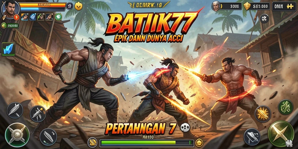 Tampilan gameplay seru dalam aksi menegangkan BATIK77.