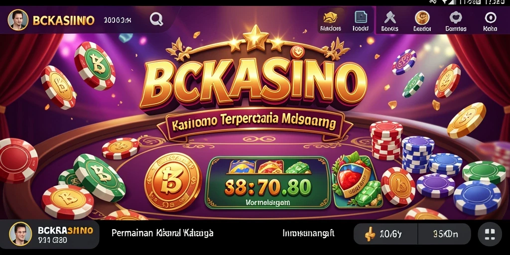 Tampilan gameplay mendebarkan dari BCKASINO yang menampilkan berbagai permainan kasino.