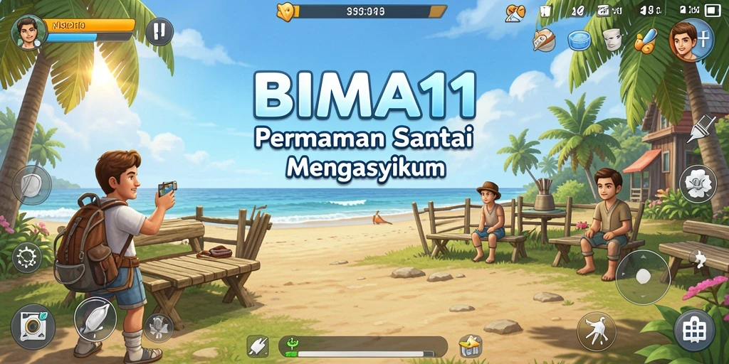 Screenshot utama BIMA11 menampilkan gameplay menyenangkan dengan grafis yang cerah.