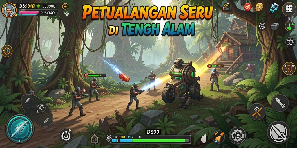 Gameplay seru di DS99 yang menunjukan petualangan epik.