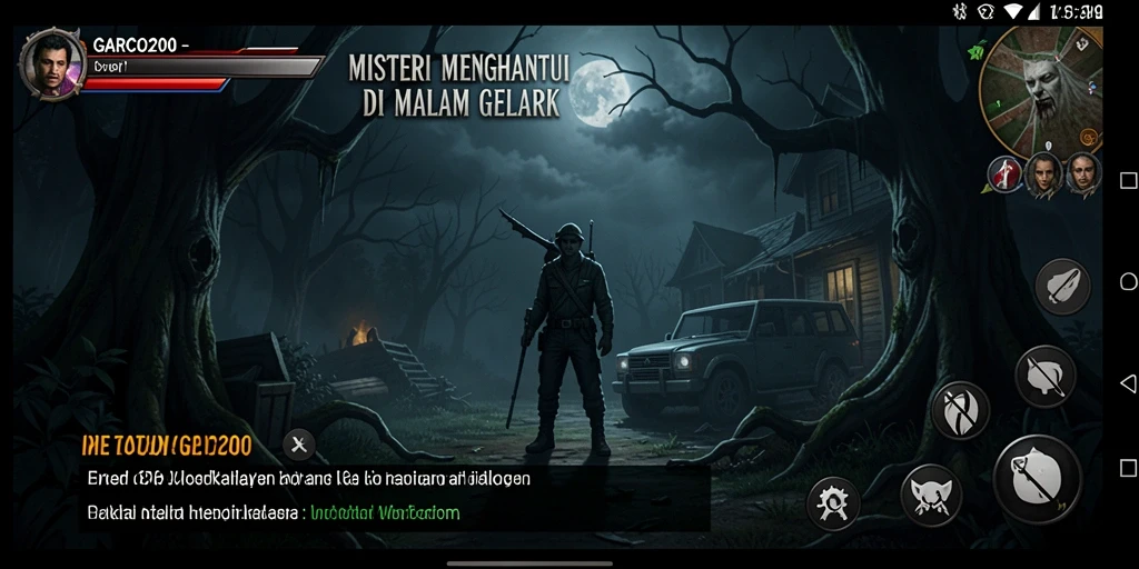Menampilkan gameplay menyeramkan dan atmosfer mencekam di GARCO200.