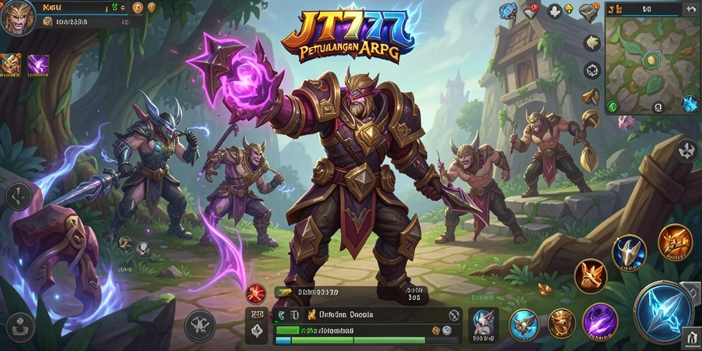 Screenshot JT777 menampilkan aksi pertarungan mendebarkan dalam game ARPG.