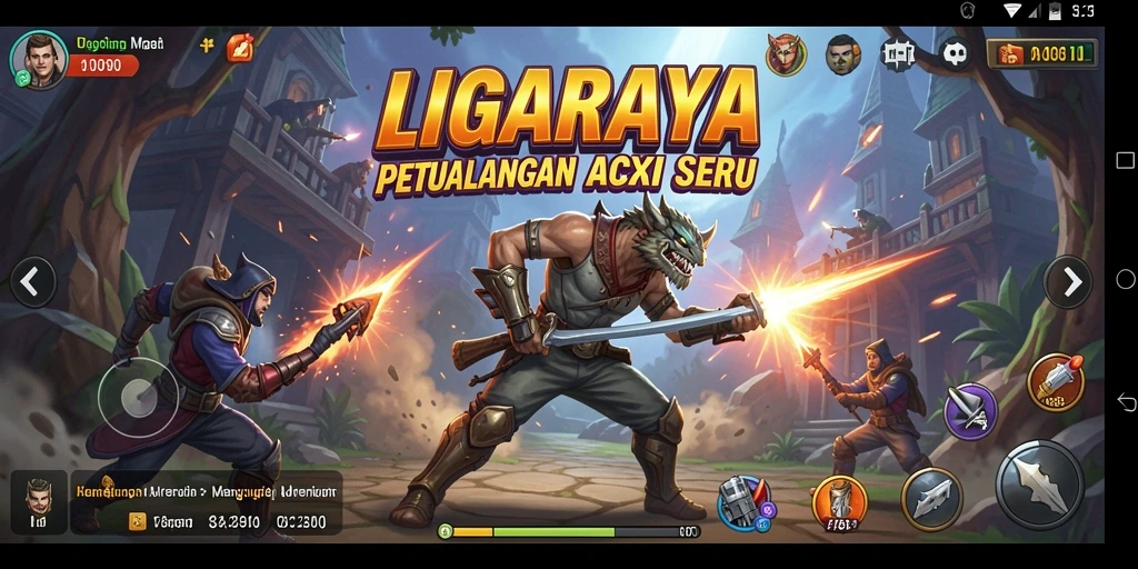 Gameplay LIGARAYA yang intens dengan aksi seru dan grafis menawan.