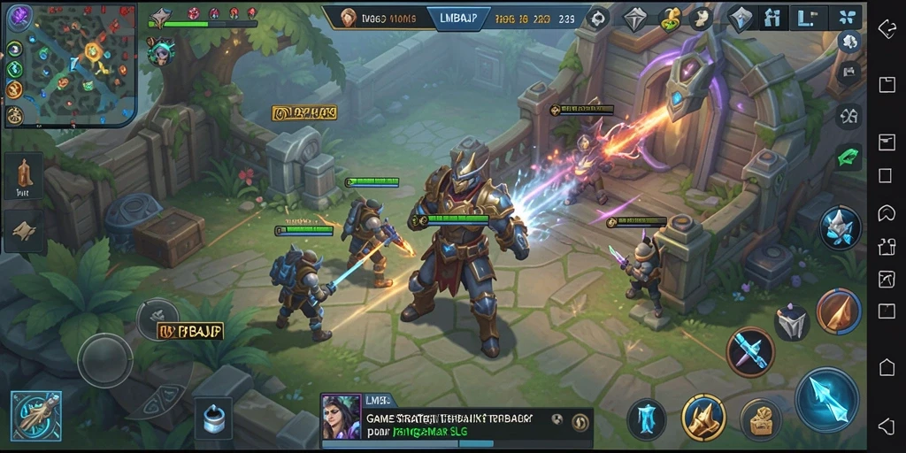 Tampilan gameplay menarik dalam <strong>LMBAJP</strong>, penuh strategi dan aksi.