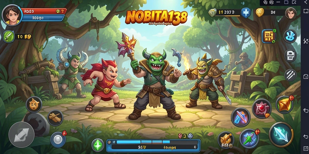 Tampilan menarik dari screenshot gameplay NOBITA138 yang menggambarkan aksi RPG.
