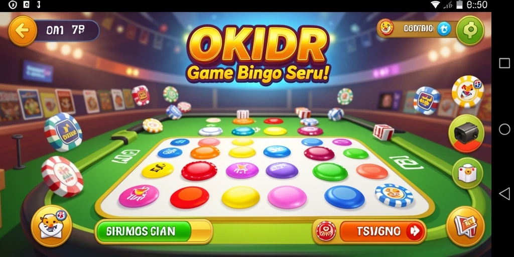Screenshot gameplay Bingo OKIDR menunjukkan suasana bermain yang seru dan interaktif.