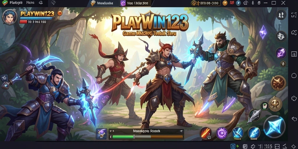 Tampilan gameplay seru dari PLAYWIN123 dalam dunia MMORPG.