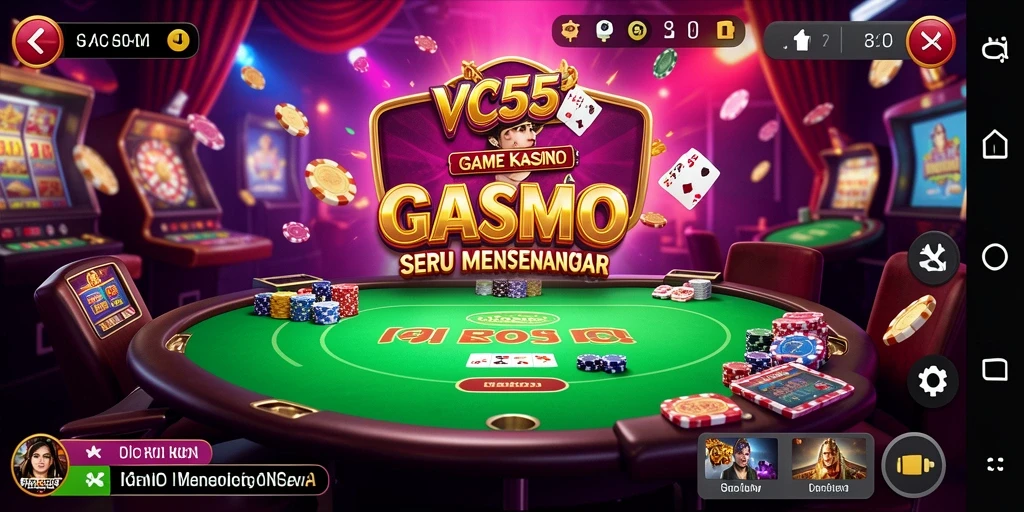 Screenshot VC55 menampilkan gameplay yang memukau dengan pengalaman Kasino yang autentik.
